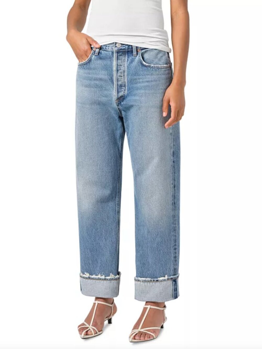AGOLDE Fran Straight Leg Jeans in Reign 28